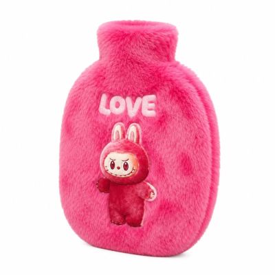 کیسه آبگرم |گرد| پولیشی| لبوبو| صورتی پر رنگ| کد 2011